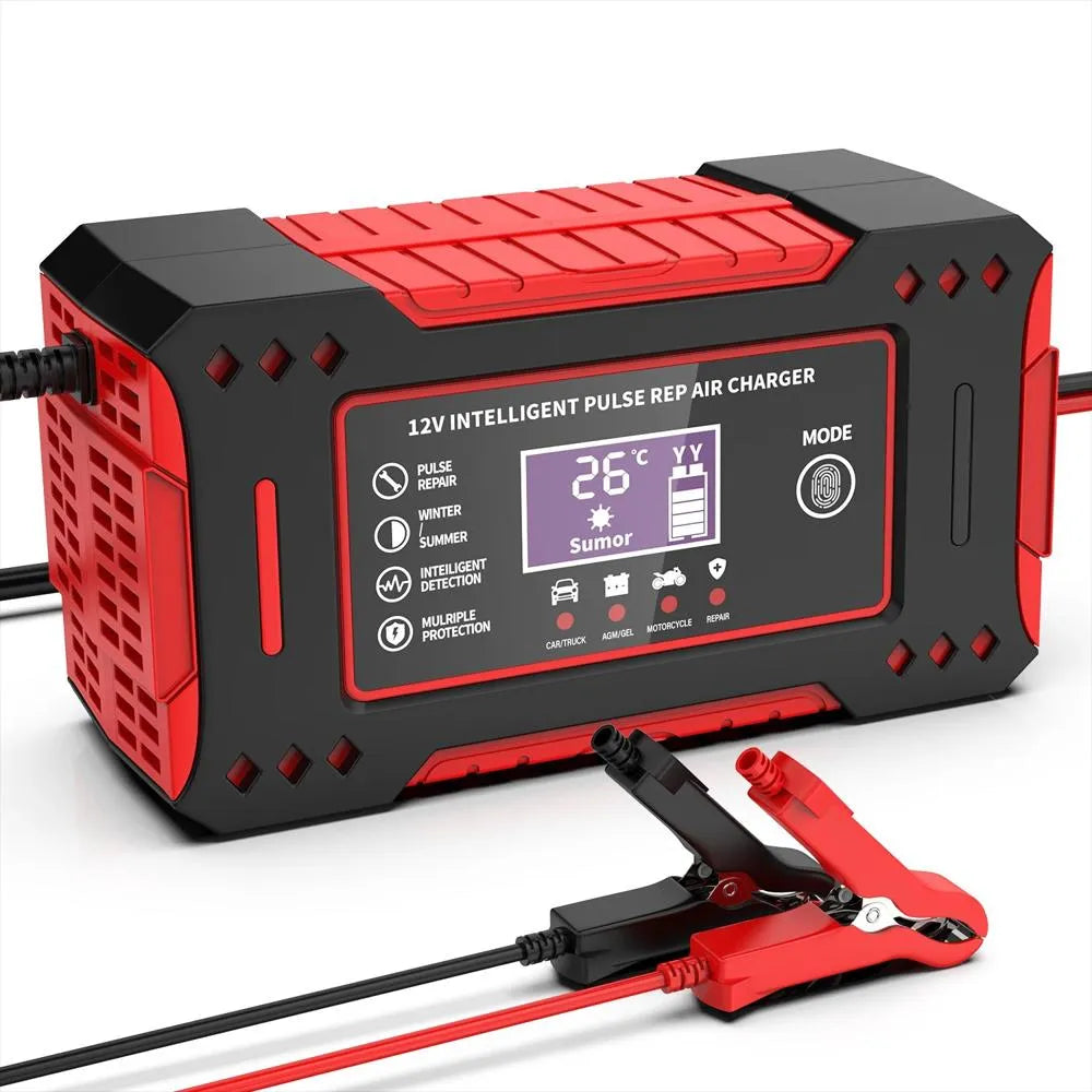 Cargador inteligente de batería 12V para carro y moto