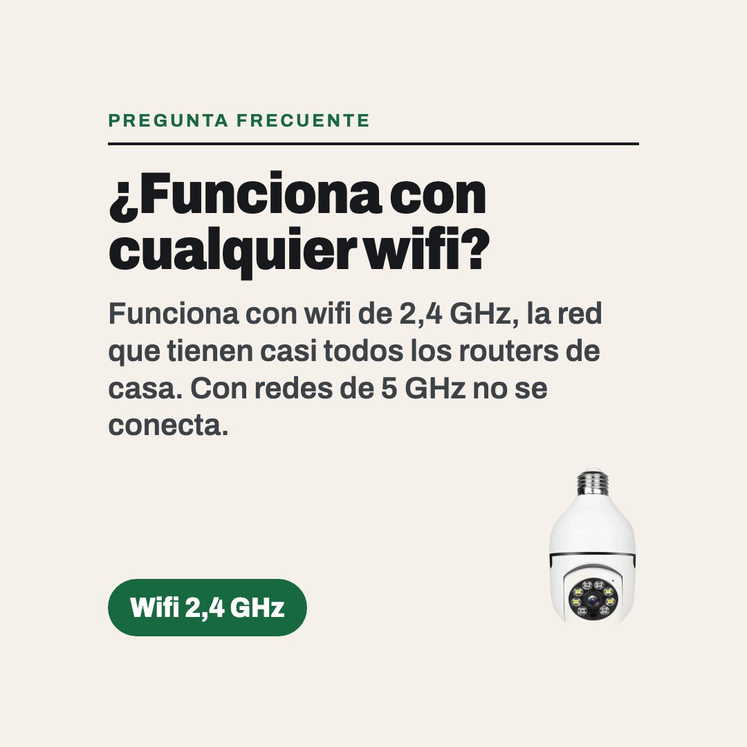 Cámara bombillo wifi 360° (Full HD)