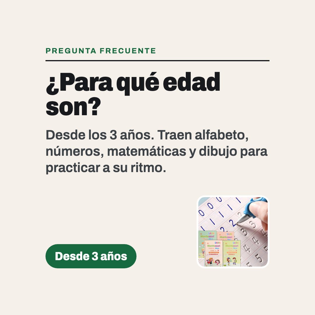 Libros de caligrafía reutilizables (kit de 4 en caja)