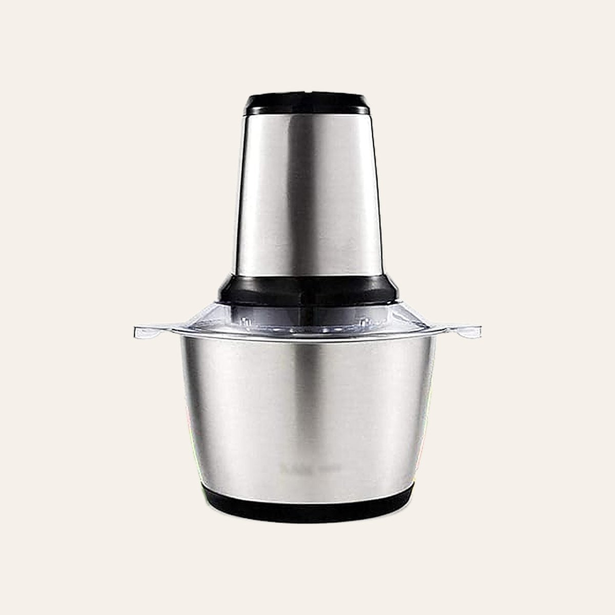Procesador picatodo eléctrico de 3 litros con vaso de acero inoxidable y tapa negra